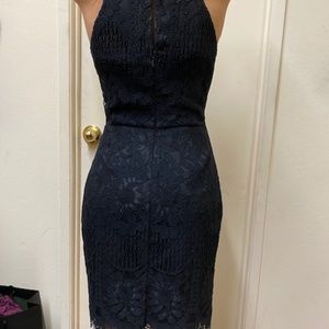 NEW Barneys NY Corded-Lace Halter Dress SZ Small